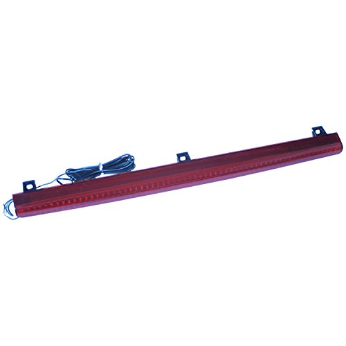 JSP Rear Spoiler CHMSL Third Brake Light W60LED Replacement 31.5" x 1.5" 4 Holes in Tabs (RED) W60LED
