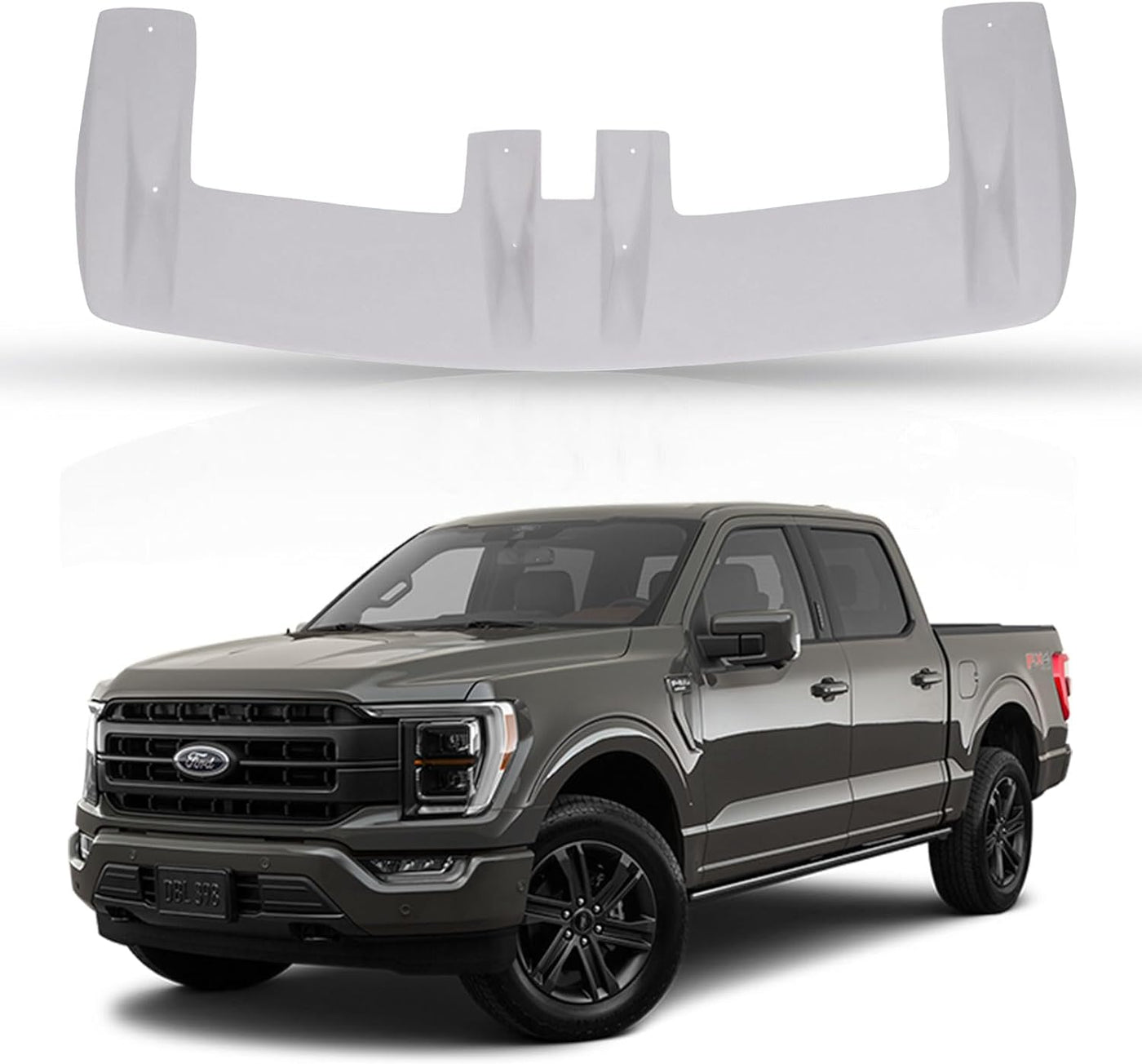 JSP 2017-2023 Ford F-150 To F-550 Windshield Lund-Style Truck Cab Sun Visor, Light Scratches, 523005