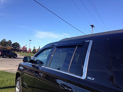 JSP Chevrolet Suburban, GMC Yukon XL 2015-2020 Out-Channel Window Deflector Rain Guards, 218089