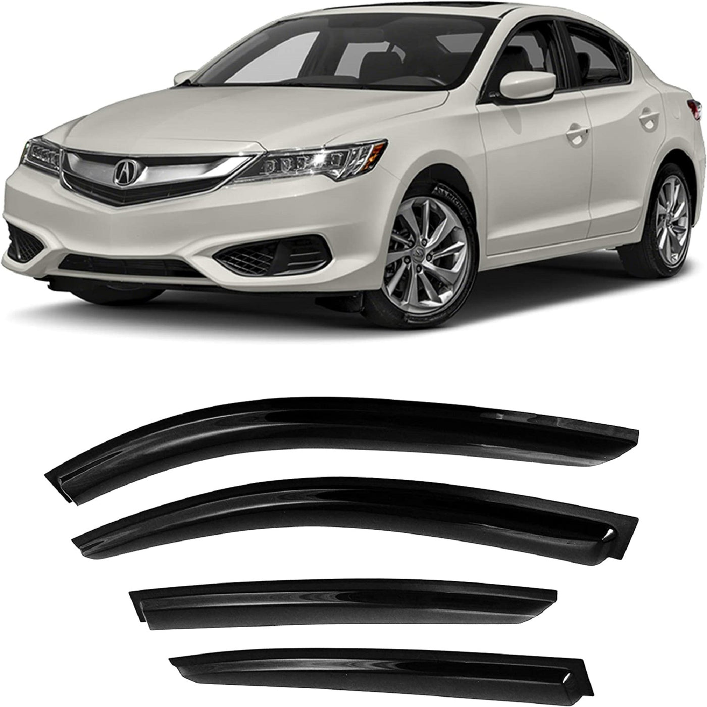 JSP Acura ILX 2013-2022 Out-Channel Window Deflector Rain Guards, 218048